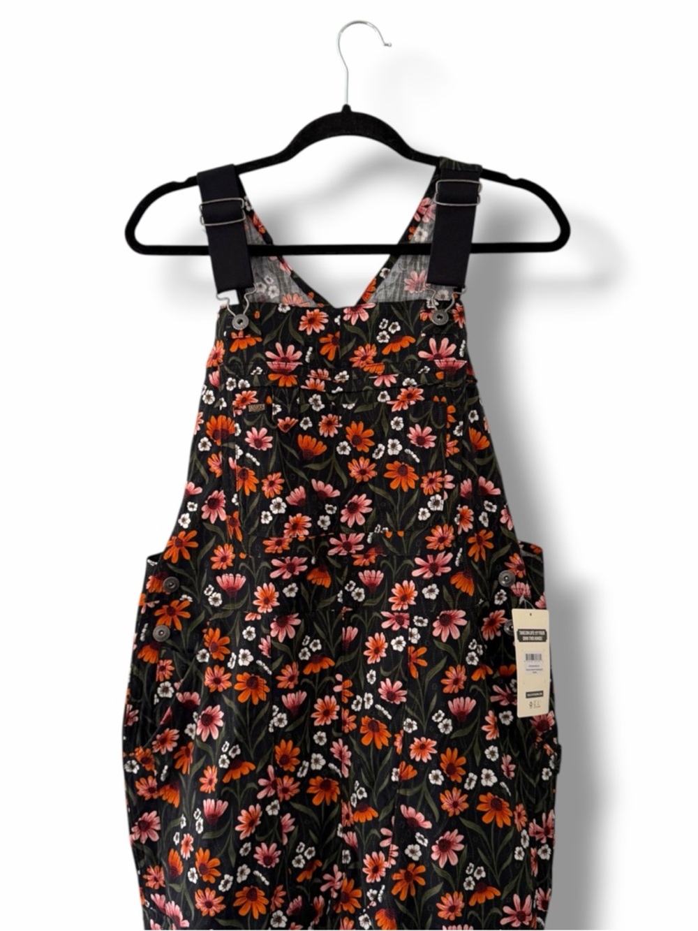 NWT Duluth Black Coneflowers Heirloom Gardening Bib Farm Overalls Ripstop Medium - Picture 3 of 16
